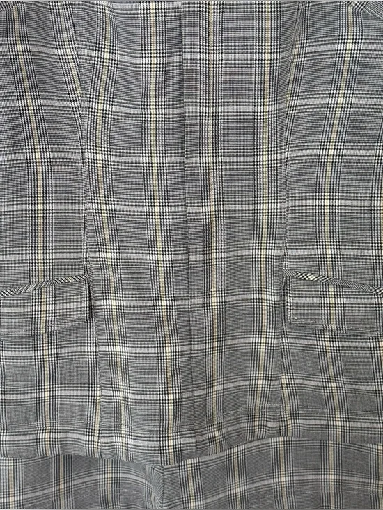 ANTHROPOLOGIE Maeve Strapless Plaid Romper Menswear NEW - Picture 7 of 10